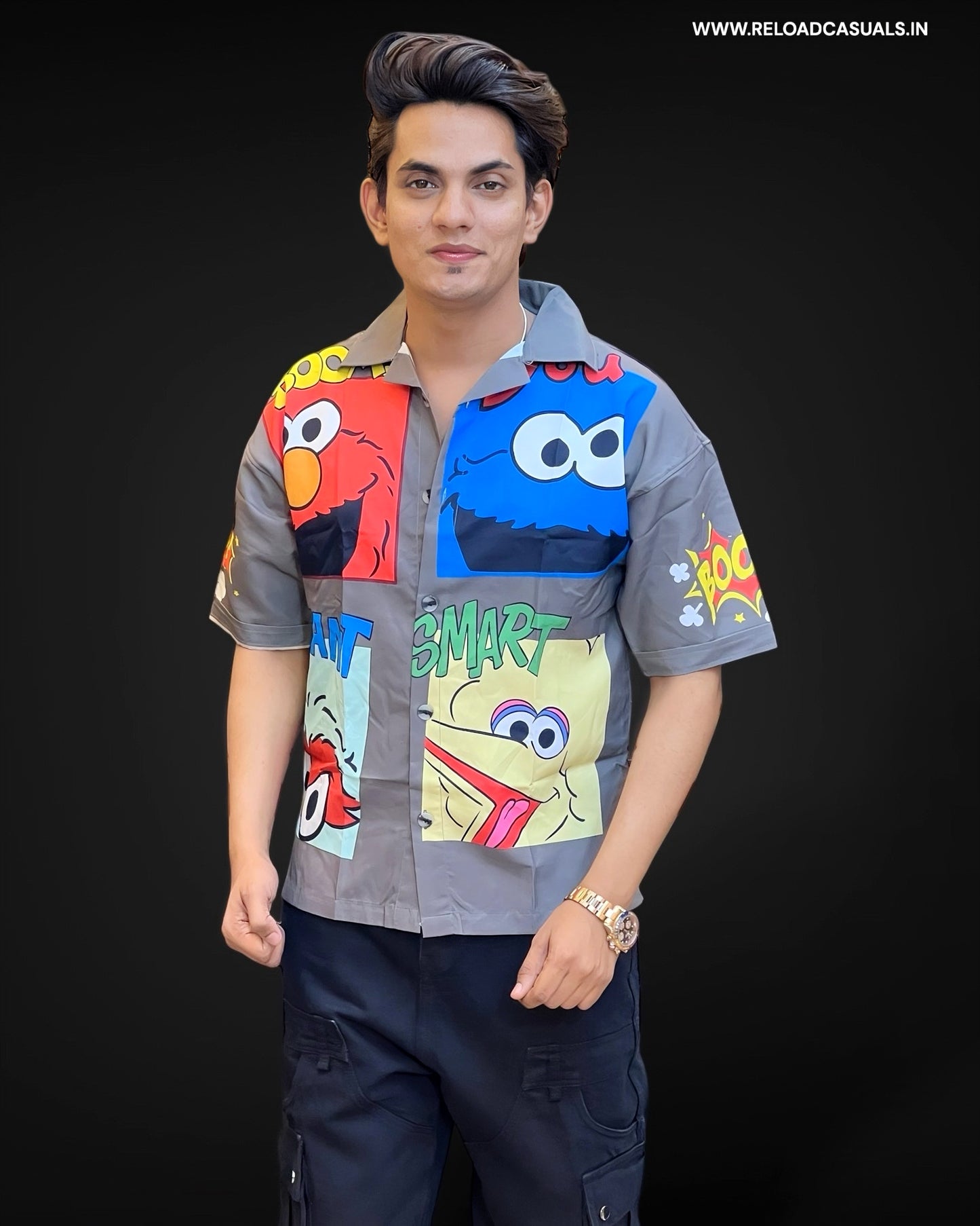 Smart Print Half Shirt