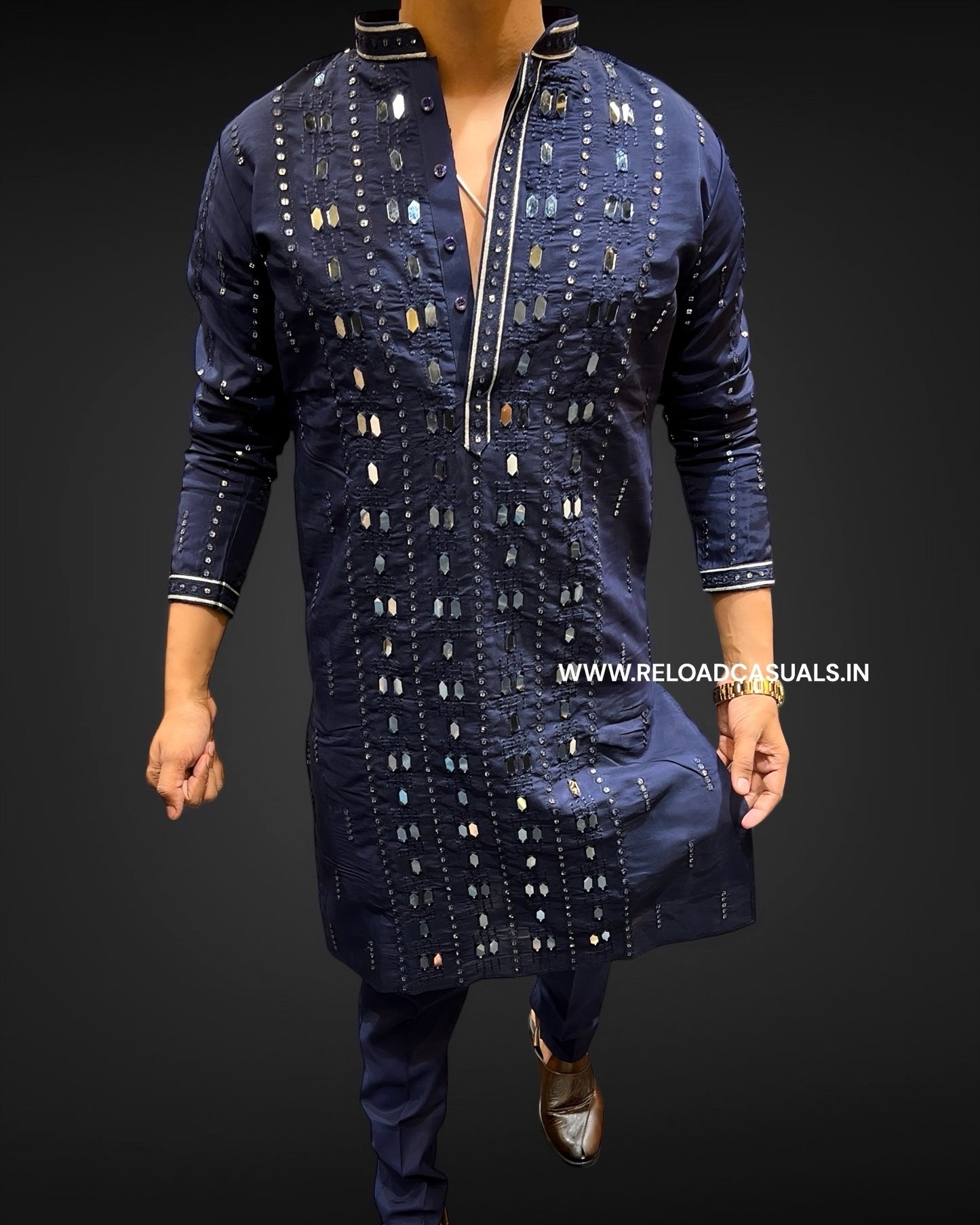 New Mirror Design Kurta & Pyjama - Combo