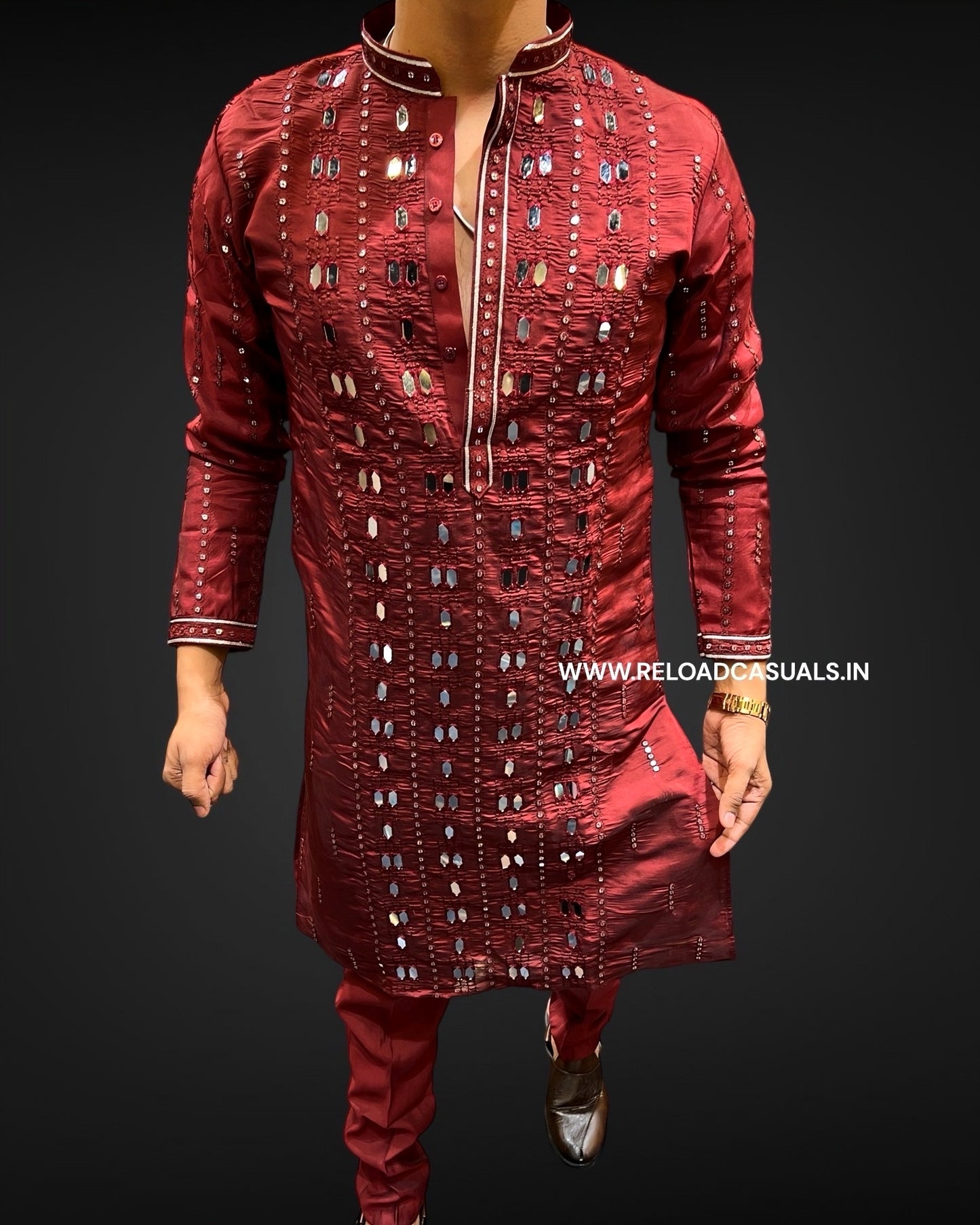 New Mirror Design Kurta & Pyjama - Combo