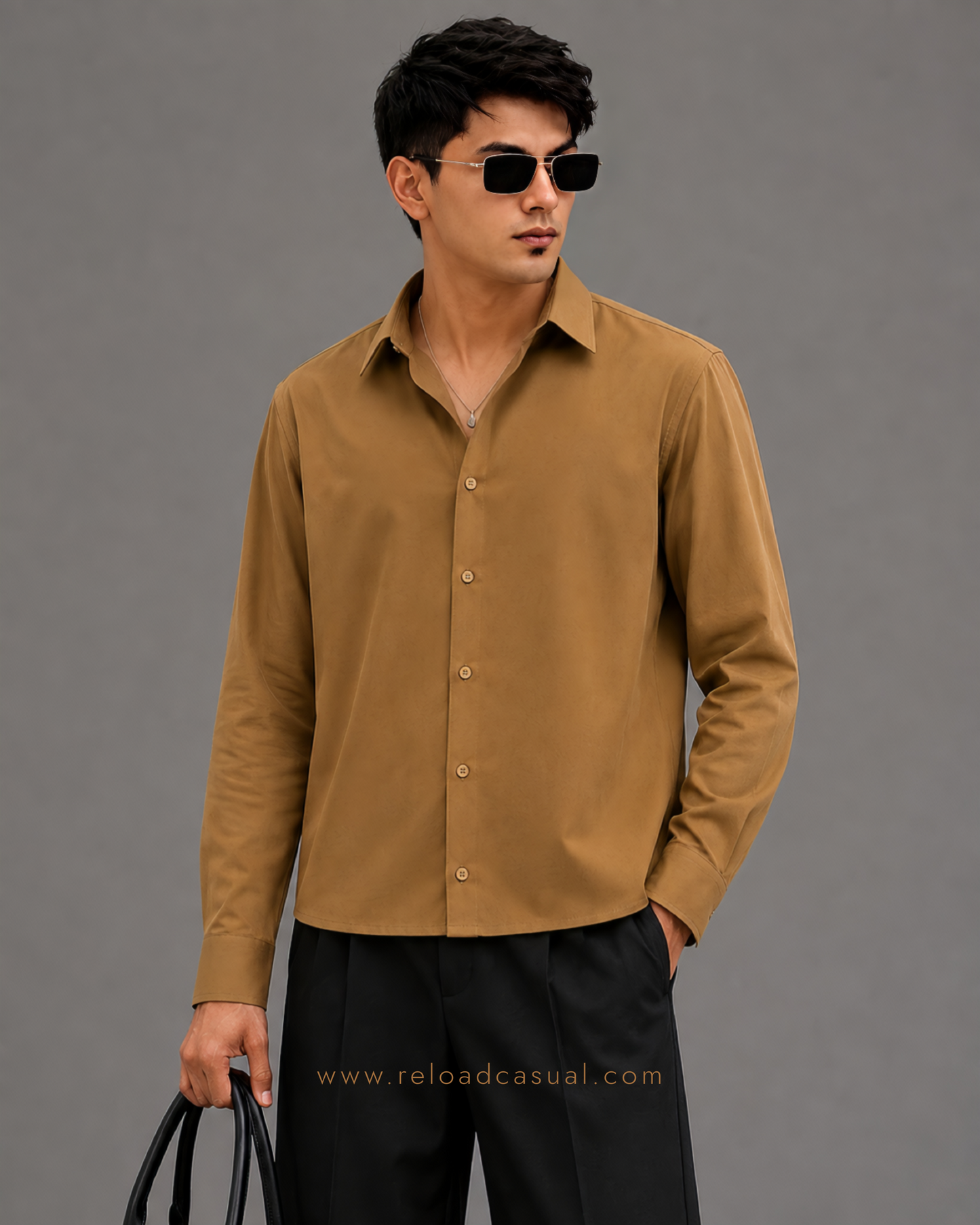 Men's Premium Boxy Fit Plain Shirt