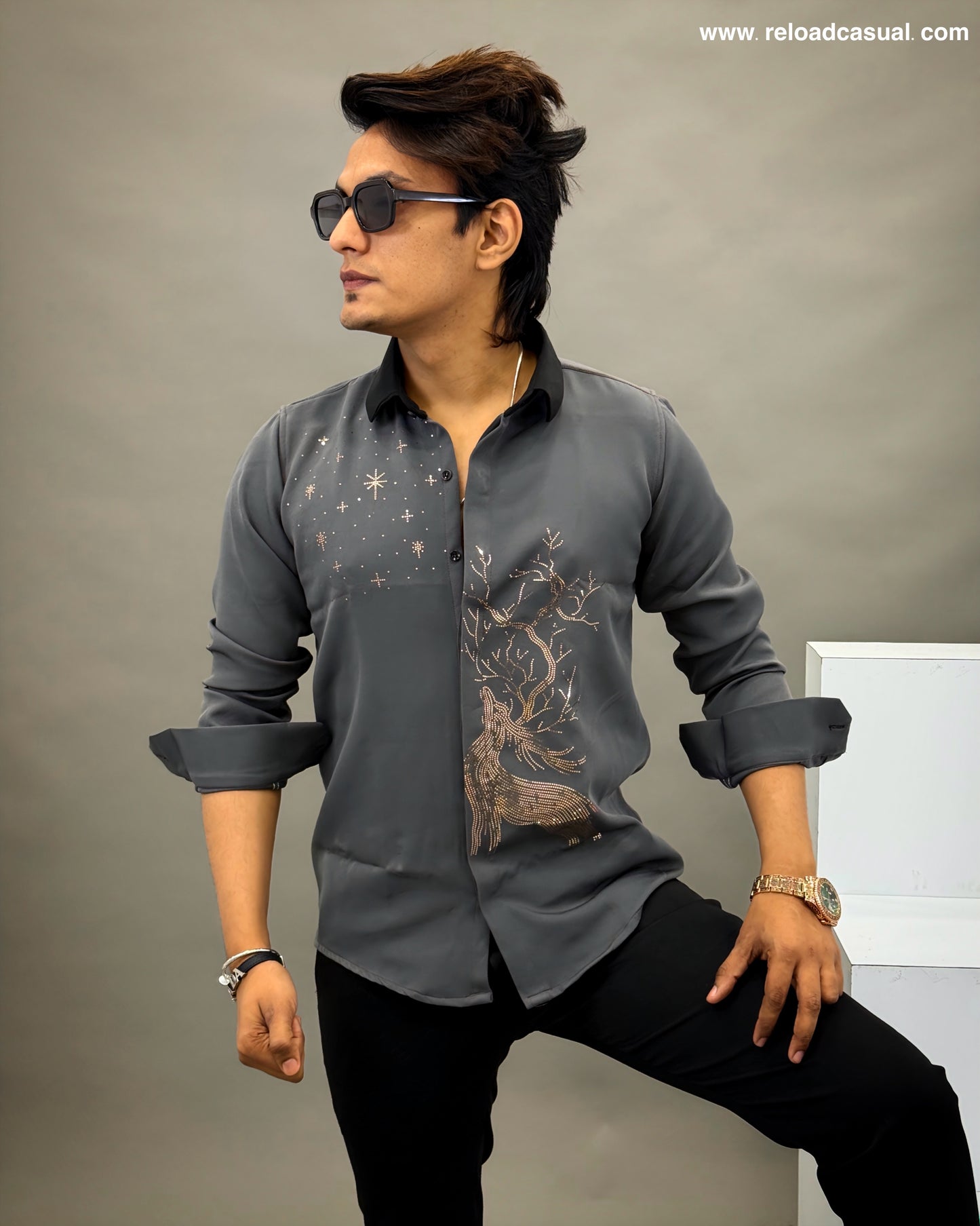 Premium Statement Deer Sequence Shirt