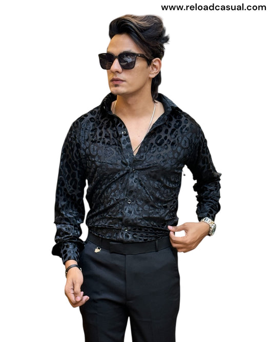 Luxury Panther-print design shirt