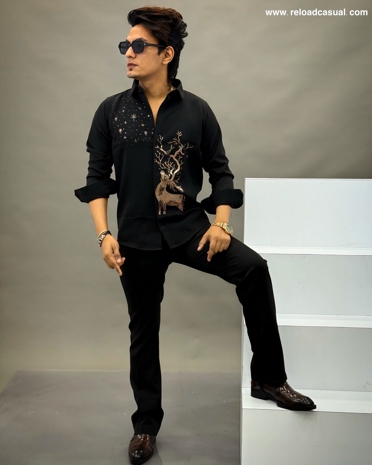 Premium Statement Deer Sequence Shirt