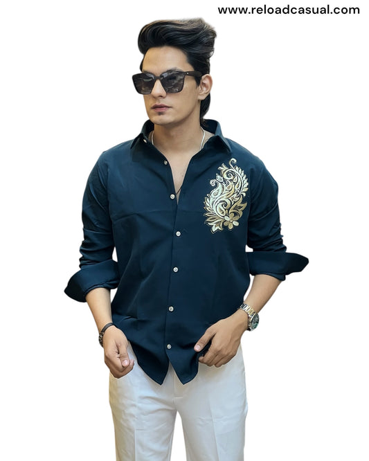 Signature Gold Embroidered shirt