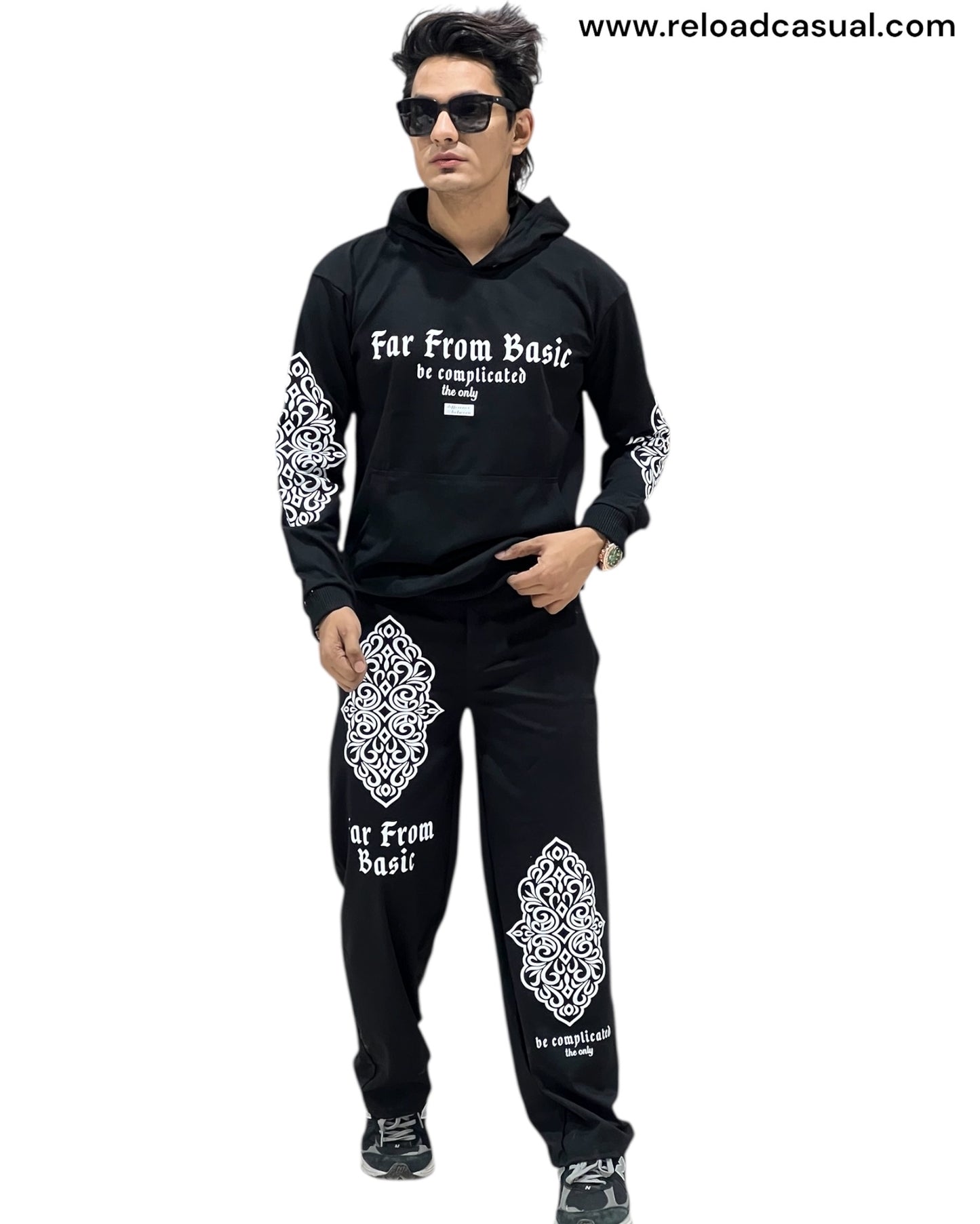 Men’s Printed Hoodie Co-Ord Set – Far From Basic