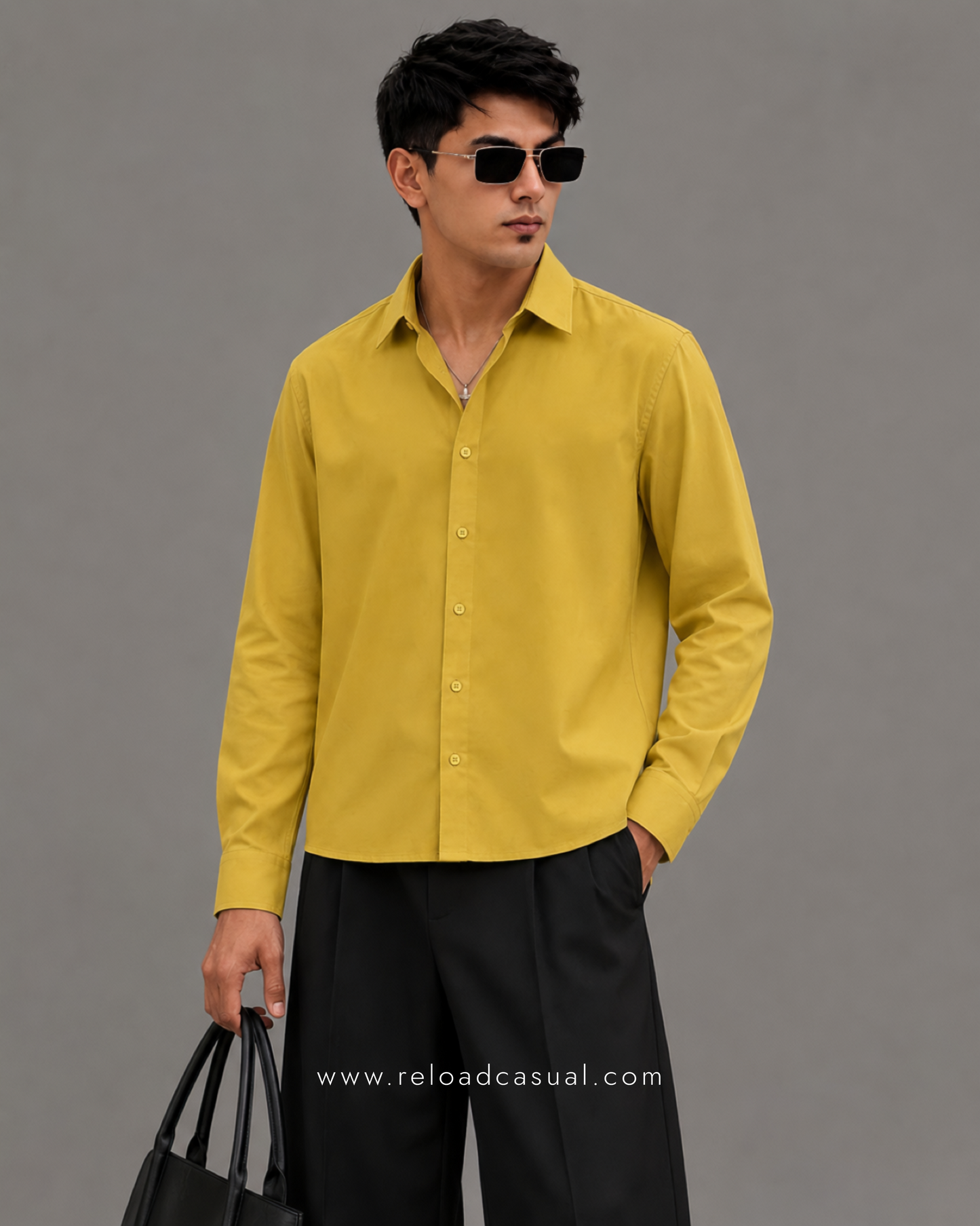 Men's Premium Boxy Fit Plain Shirt