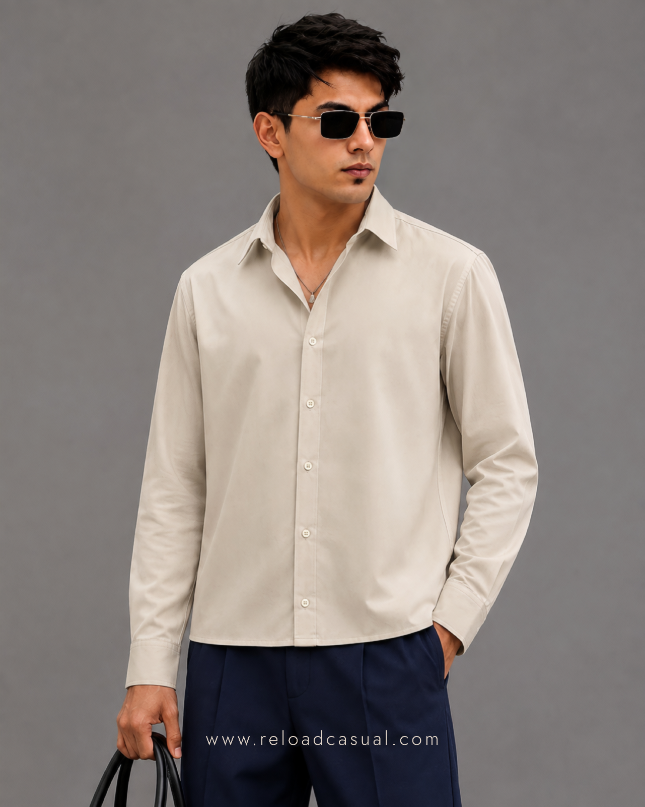 Men's Premium Boxy Fit Plain Shirt