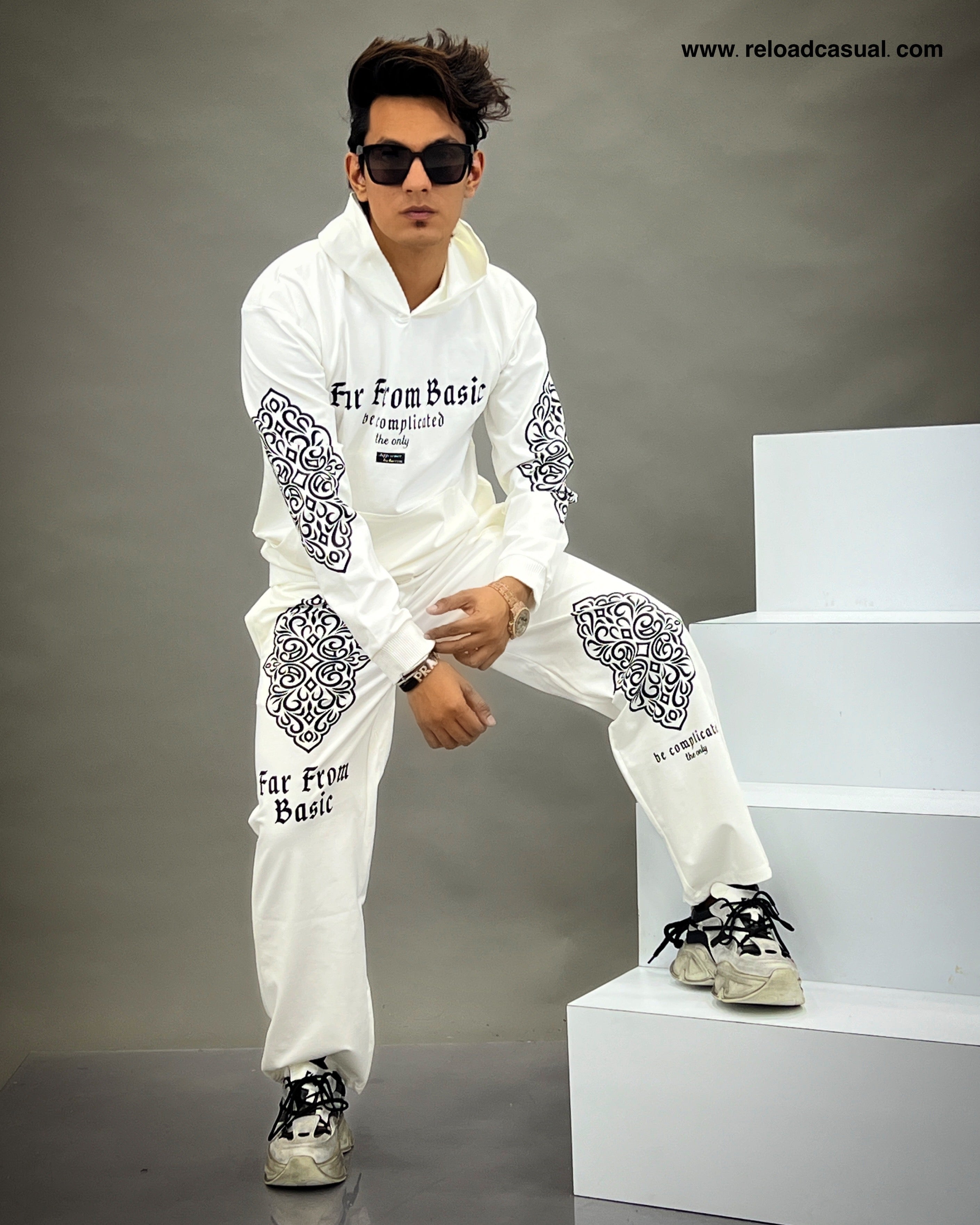 Men's Printed Hoodie Co-Ord Set – Far From Basic – Reload Casual