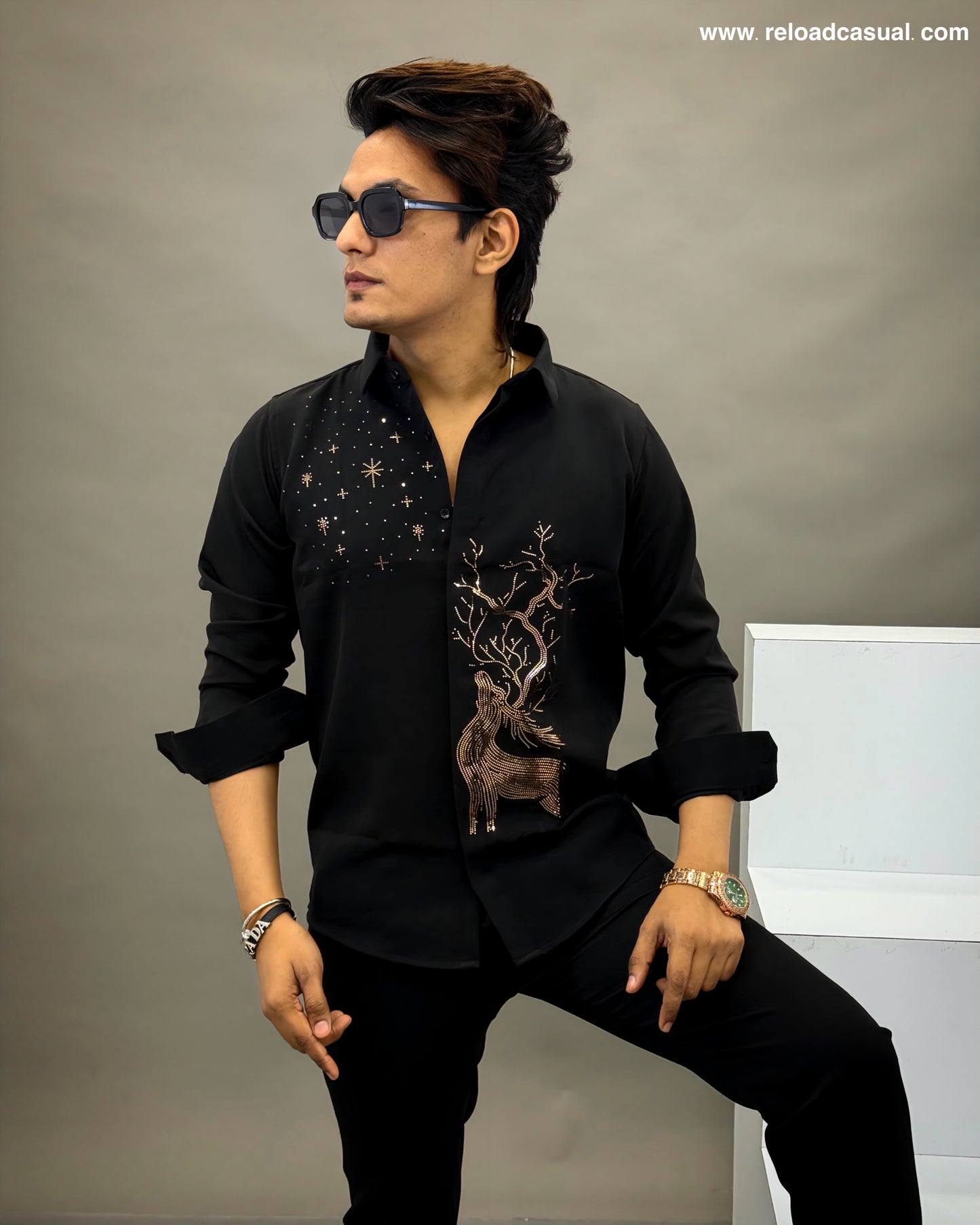 Premium Statement Deer Sequence Shirt