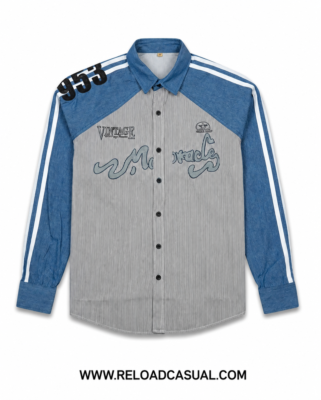 Vintage Pinstripe Denim Shirt