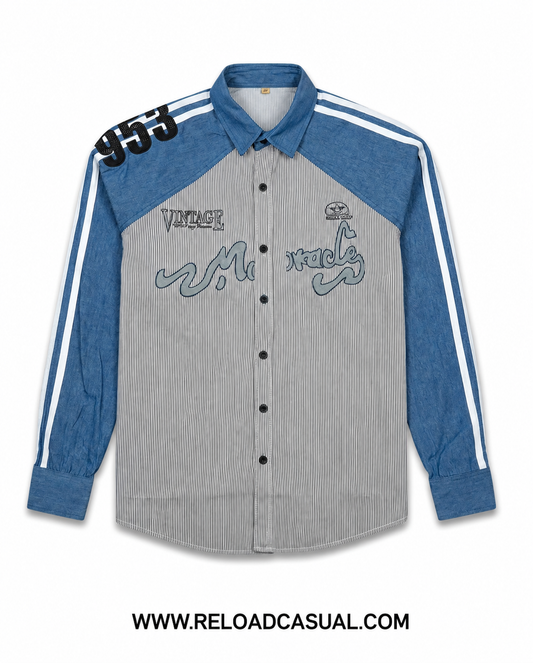 Vintage Pinstripe Denim Shirt
