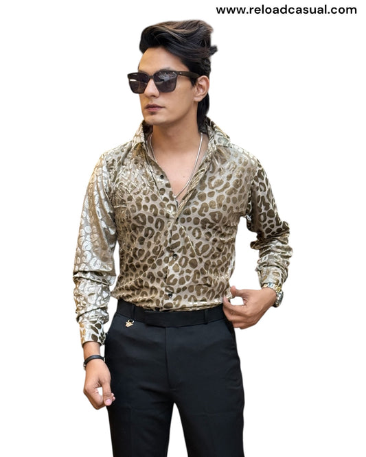 Luxury Panther-print design shirt