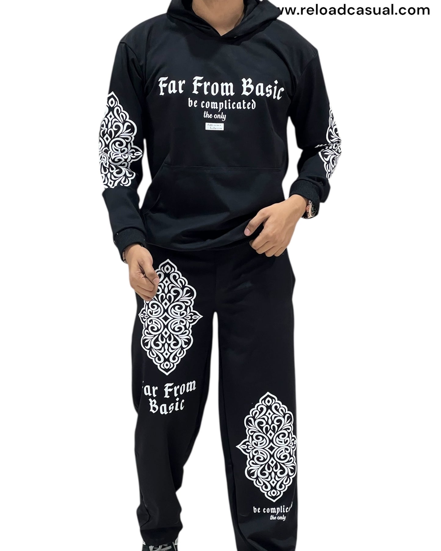 Men’s Printed Hoodie Co-Ord Set – Far From Basic