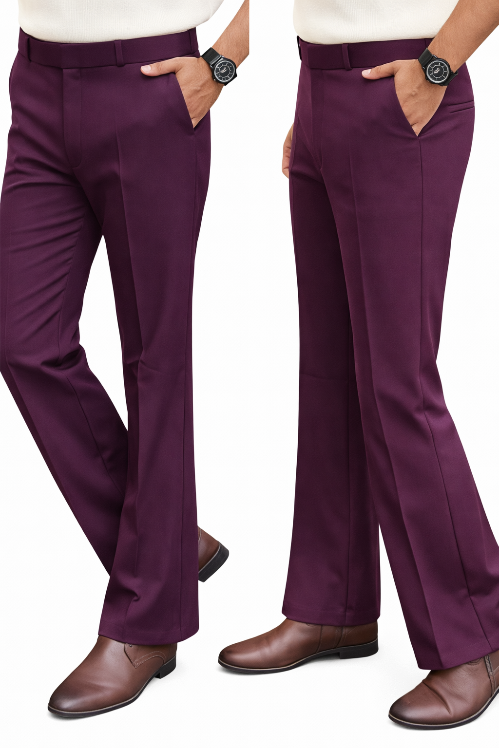 mens dress pants boot cut Men’s Tailored Bootcut Trousers