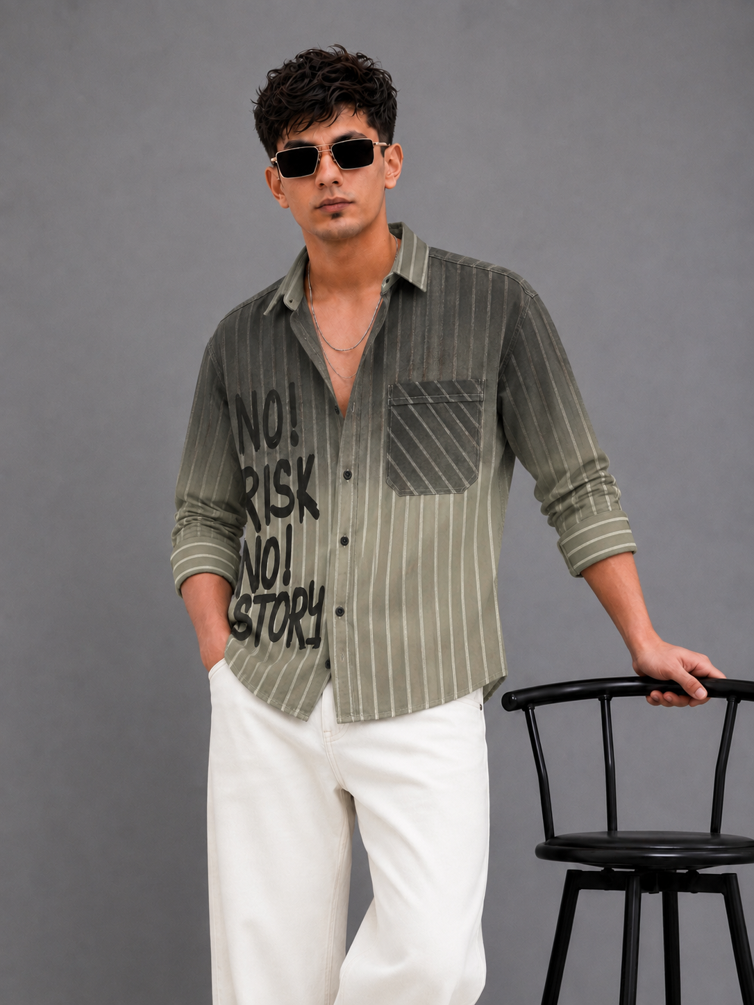 Back Off Striped Casual Shirt