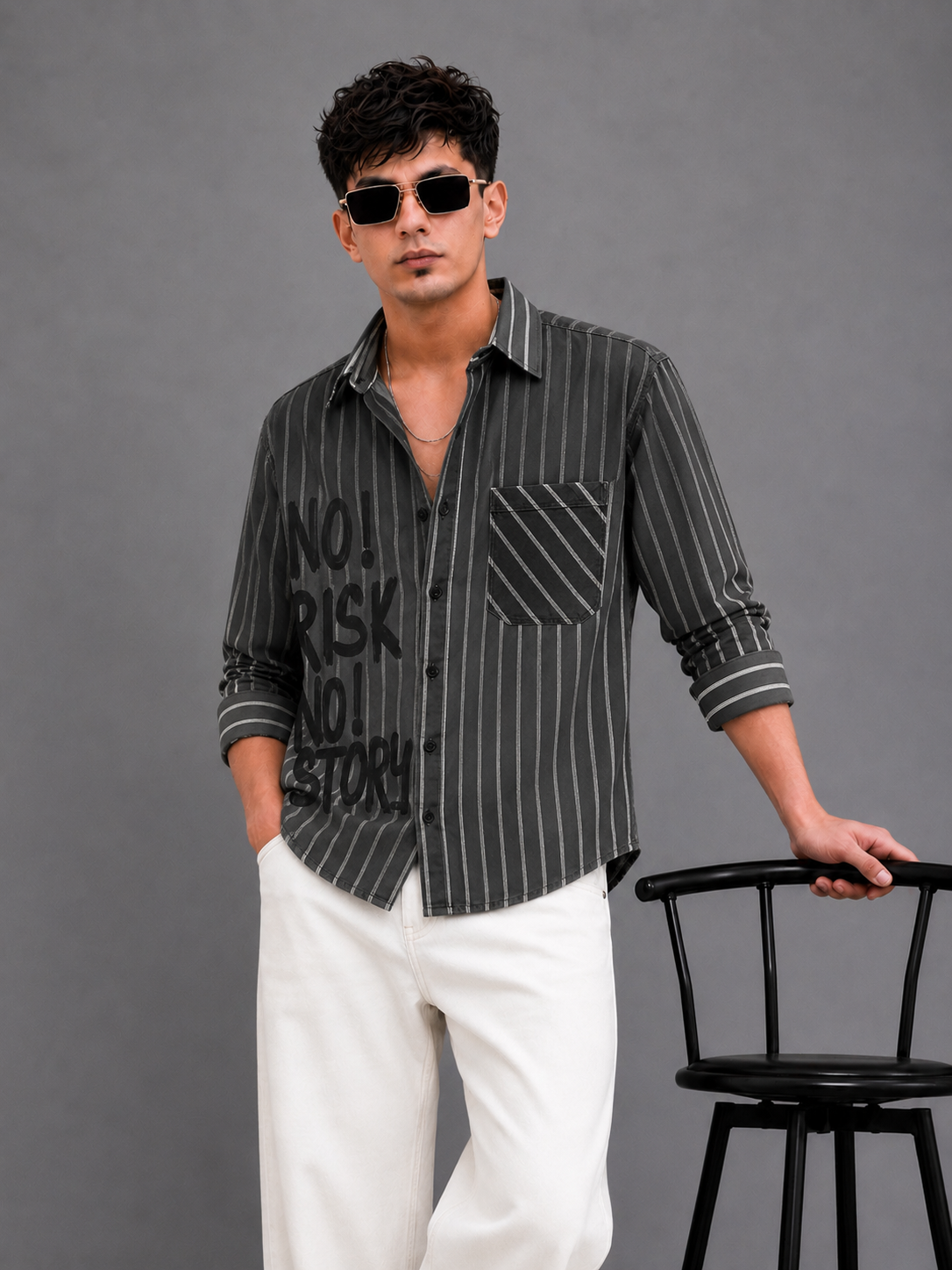 Back Off Striped Casual Shirt