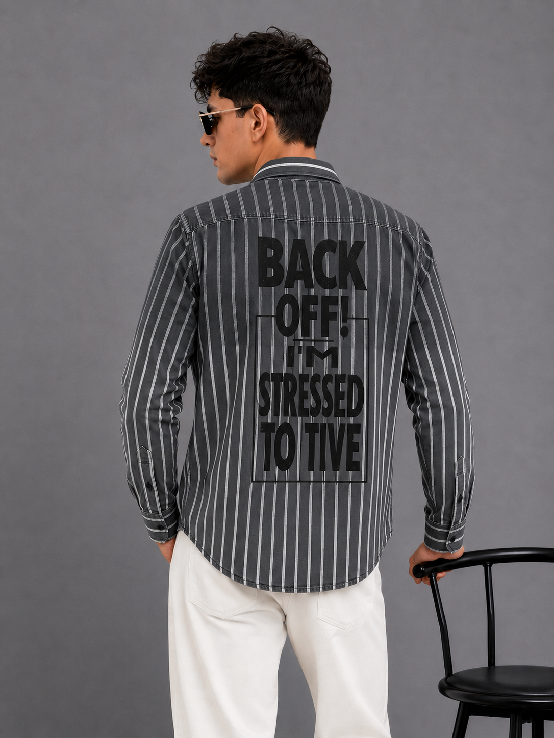 Back Off Striped Casual Shirt