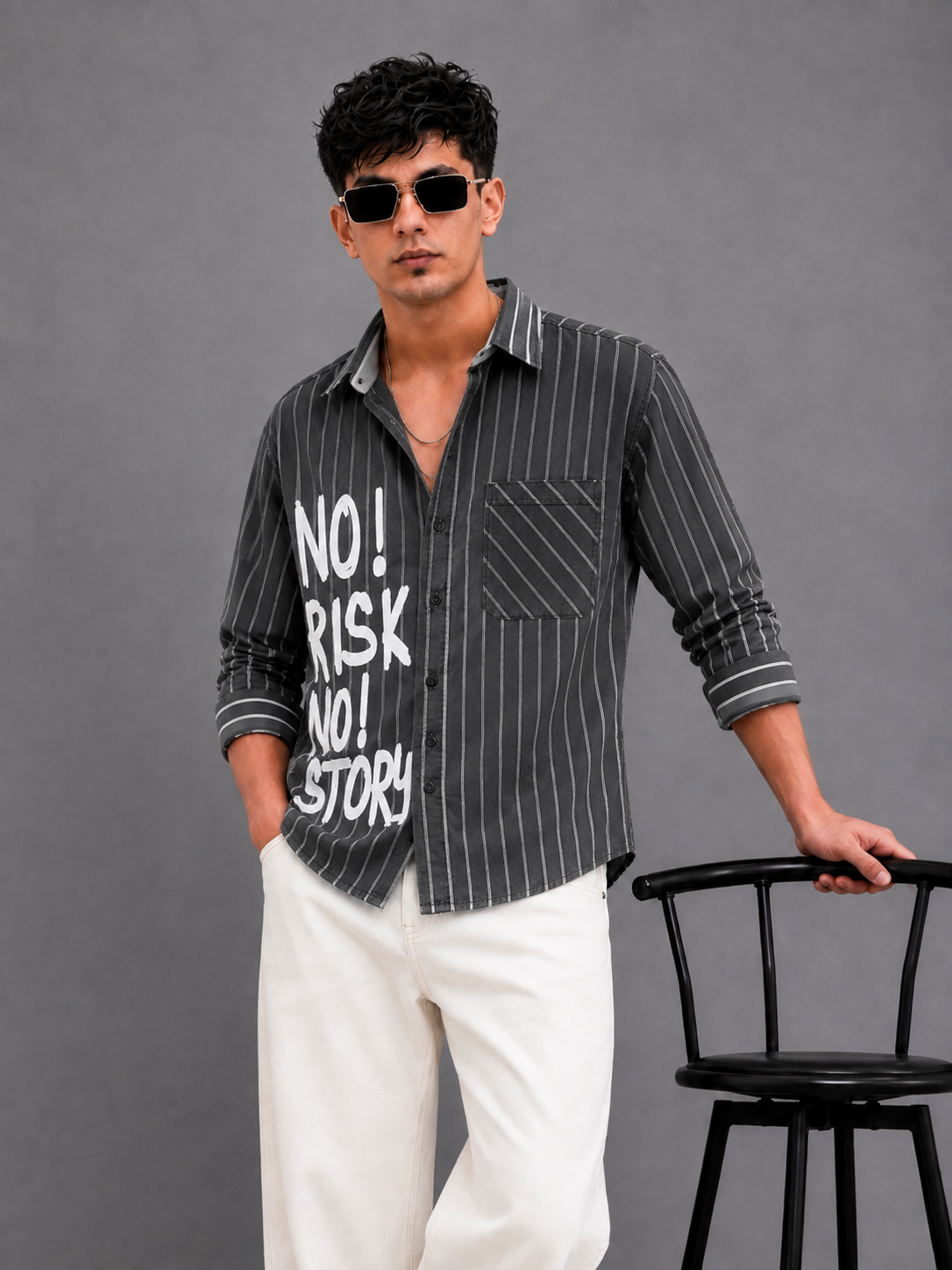 Back Off Striped Casual Shirt