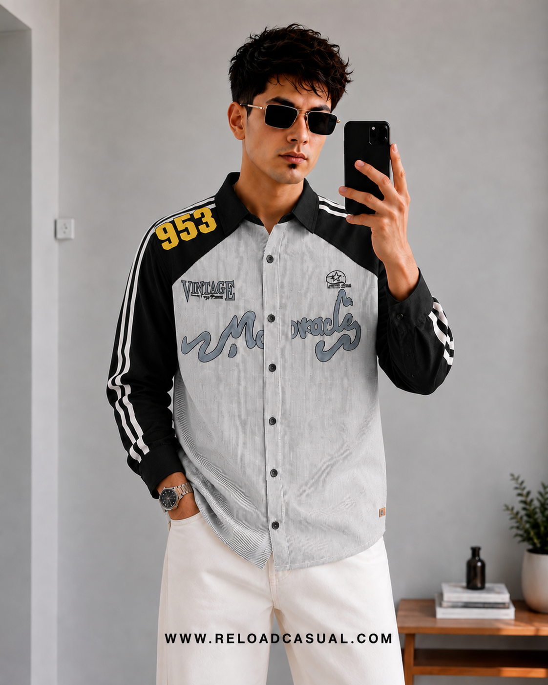 Vintage Pinstripe Denim Shirt