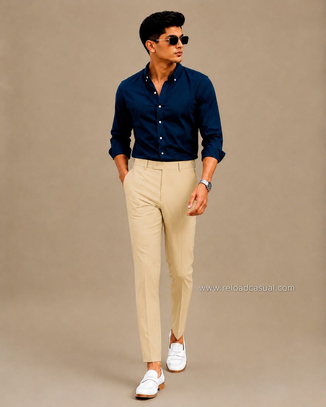 Men's Breathable Shirt + Modern Slim Fit Lachka Pant Combo