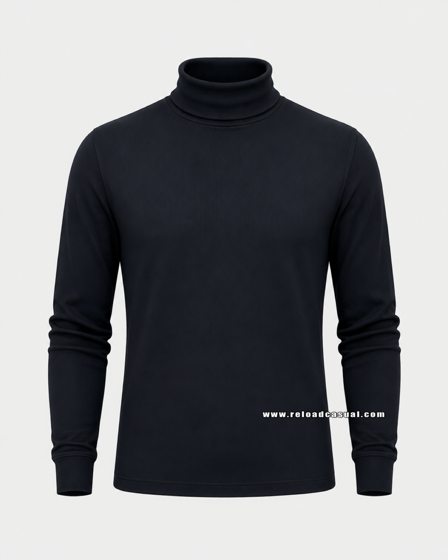 Ribbed Turtleneck T-Shirt