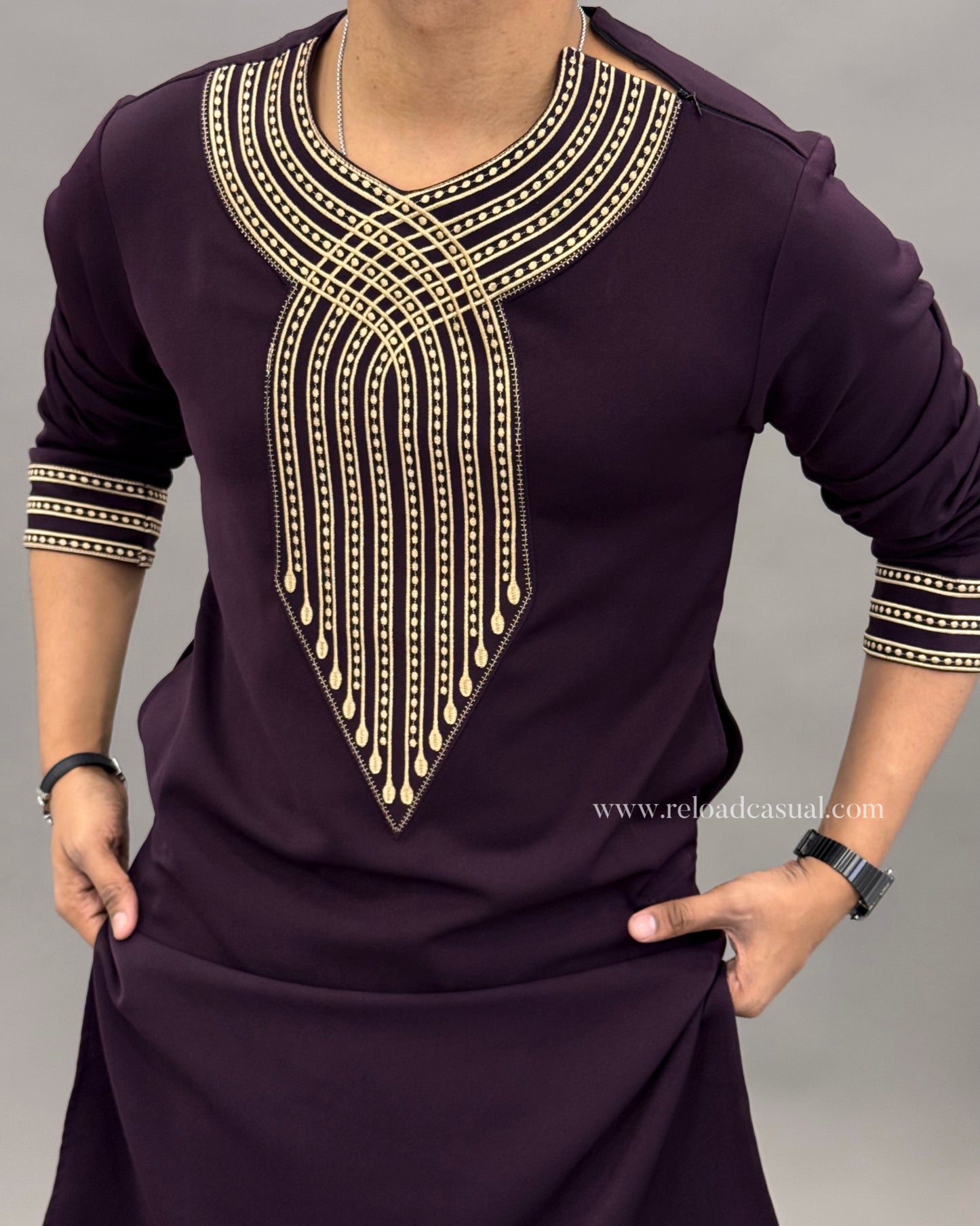GoldLine Embroidered Kurta