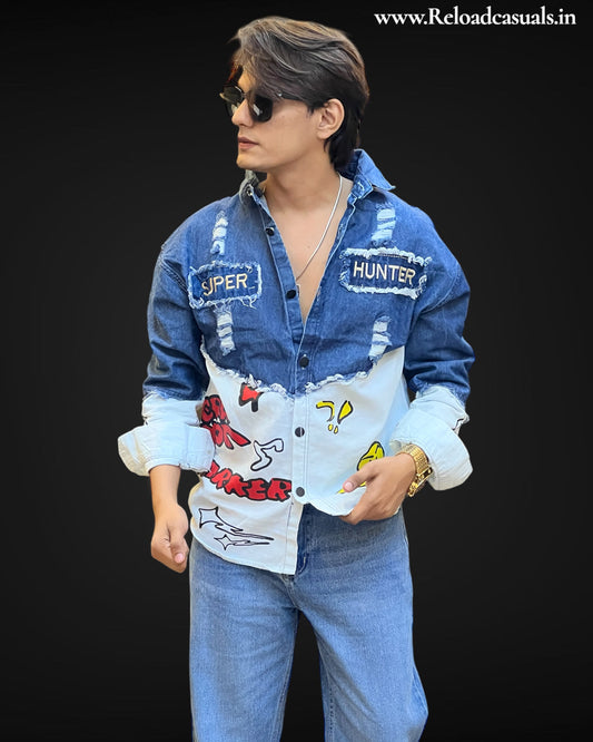 Super Hunter Dual-Tone Denim Shirt