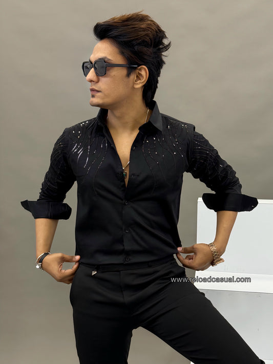 Noir Spark Sequin Shirt