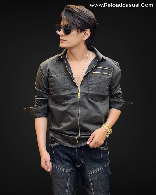 Zip-Front Casual Shirts