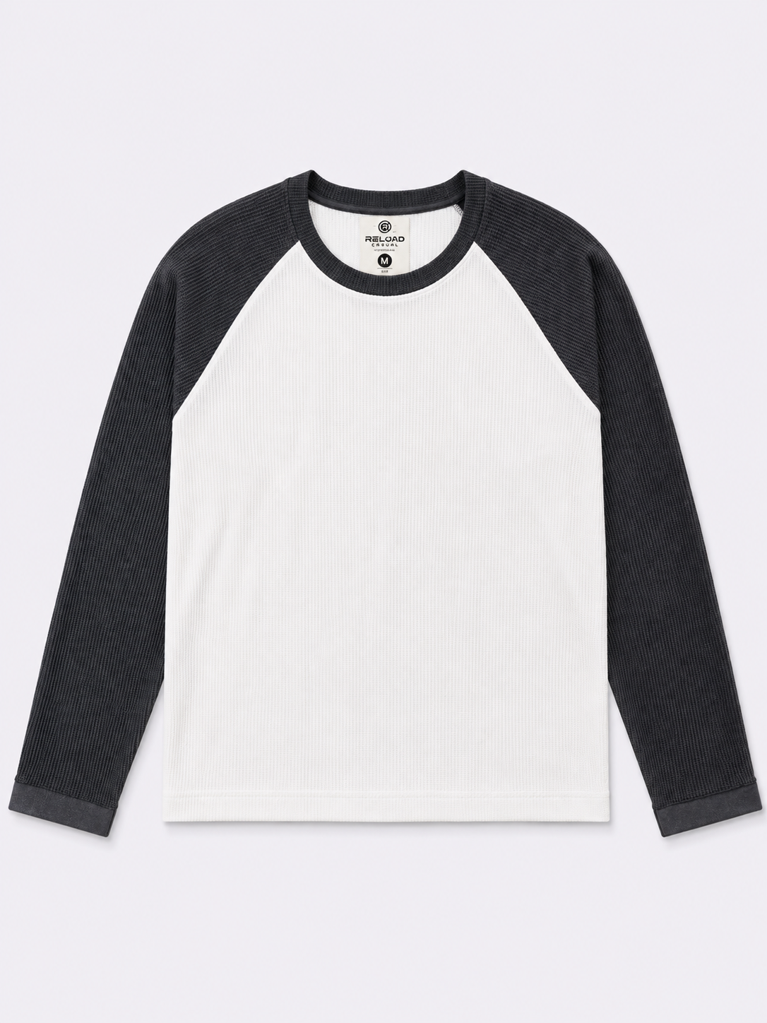 Waffle Knit Boxy Fit Full Sleeve T-Shirt