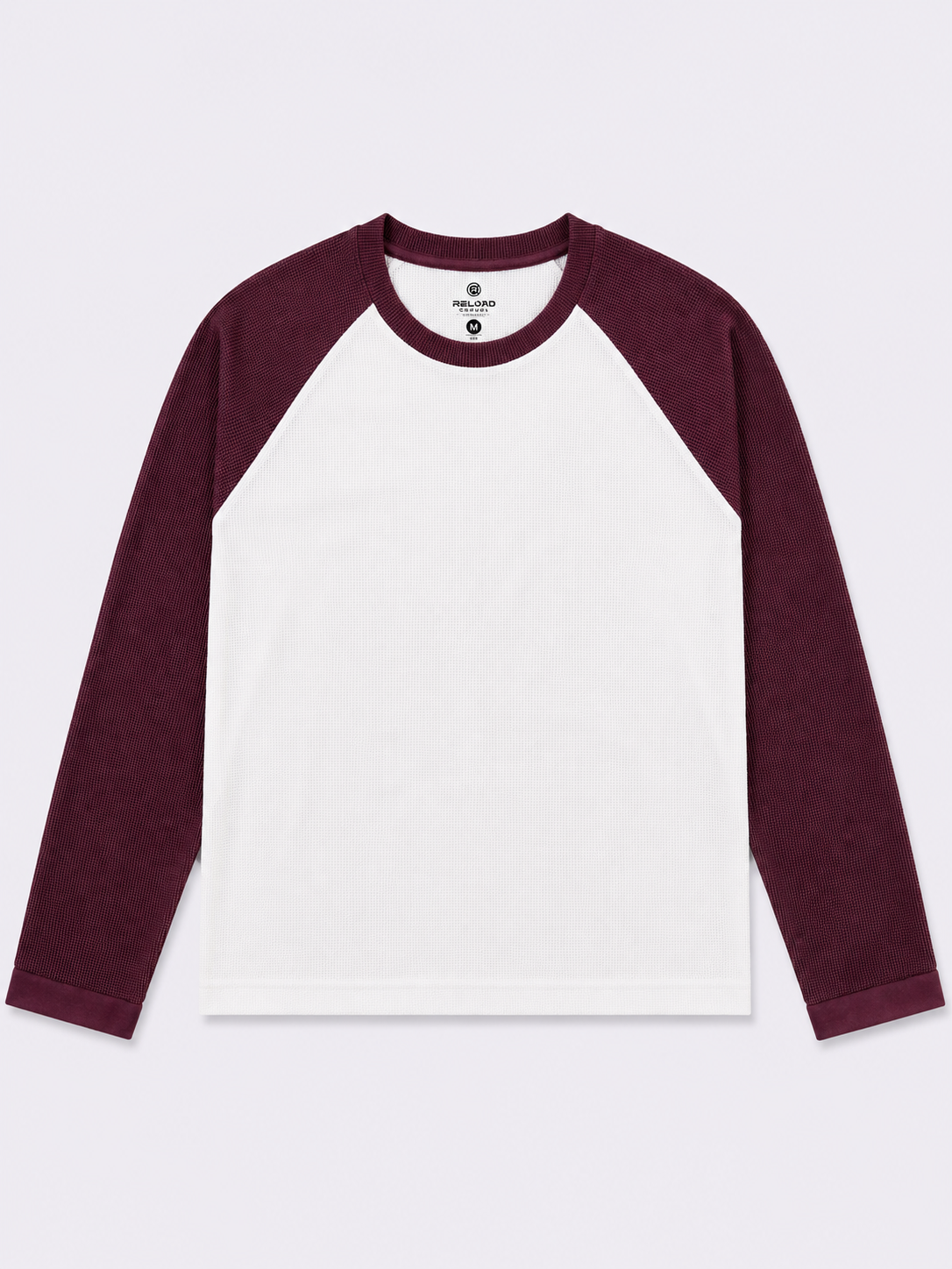 Waffle Knit Boxy Fit Full Sleeve T-Shirt