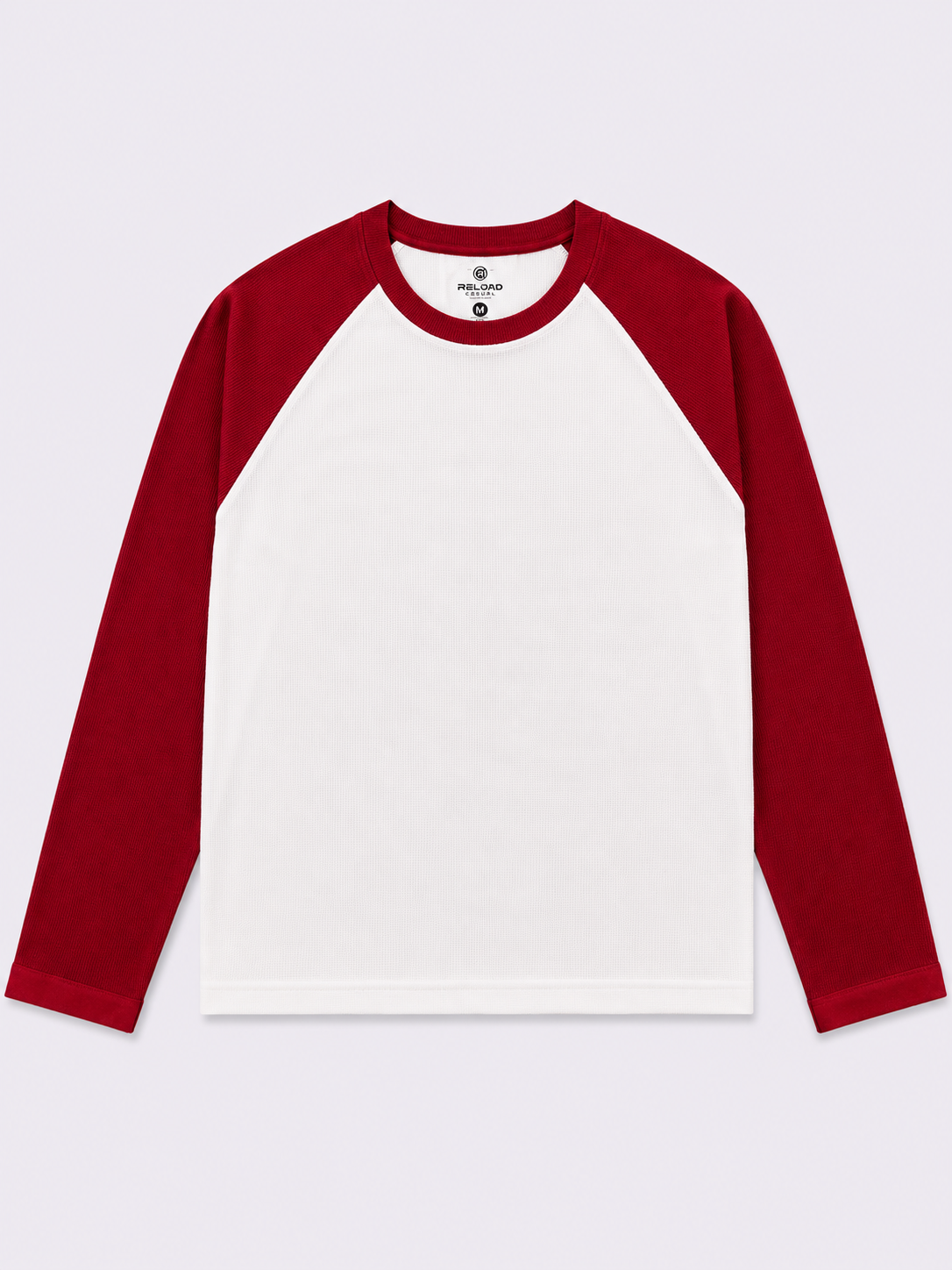 Waffle Knit Boxy Fit Full Sleeve T-Shirt