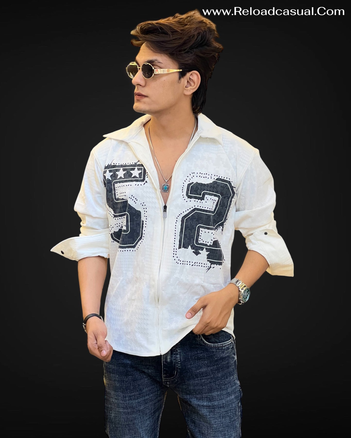 52 Diamond Zip Style Imp Shirt