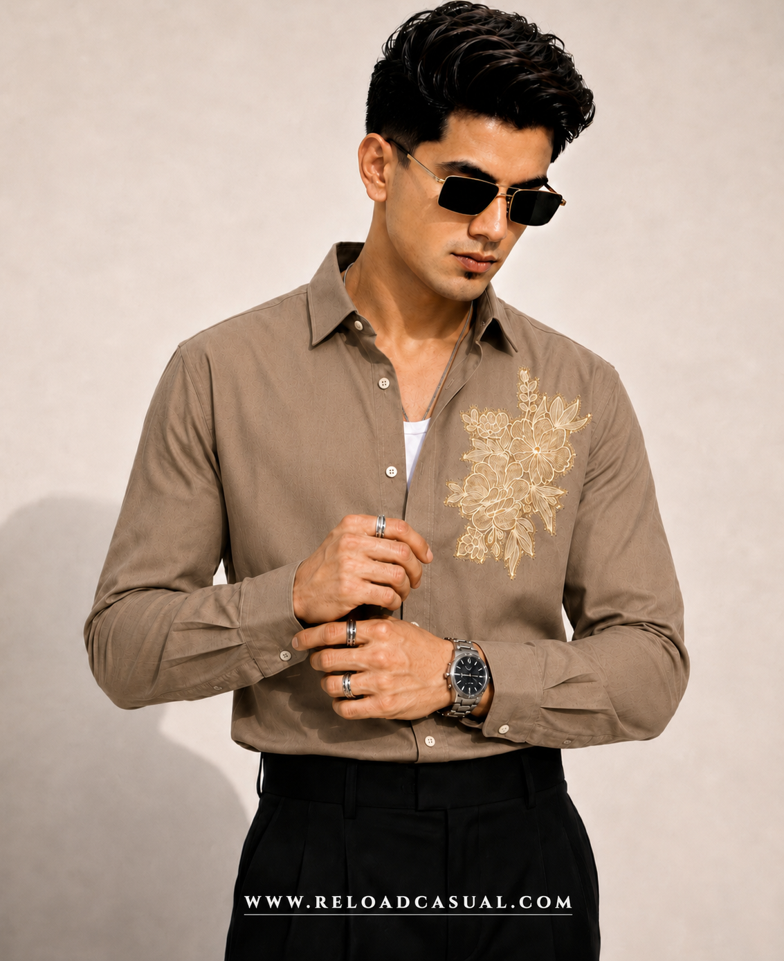 Hibiscus Flower Design Shirt