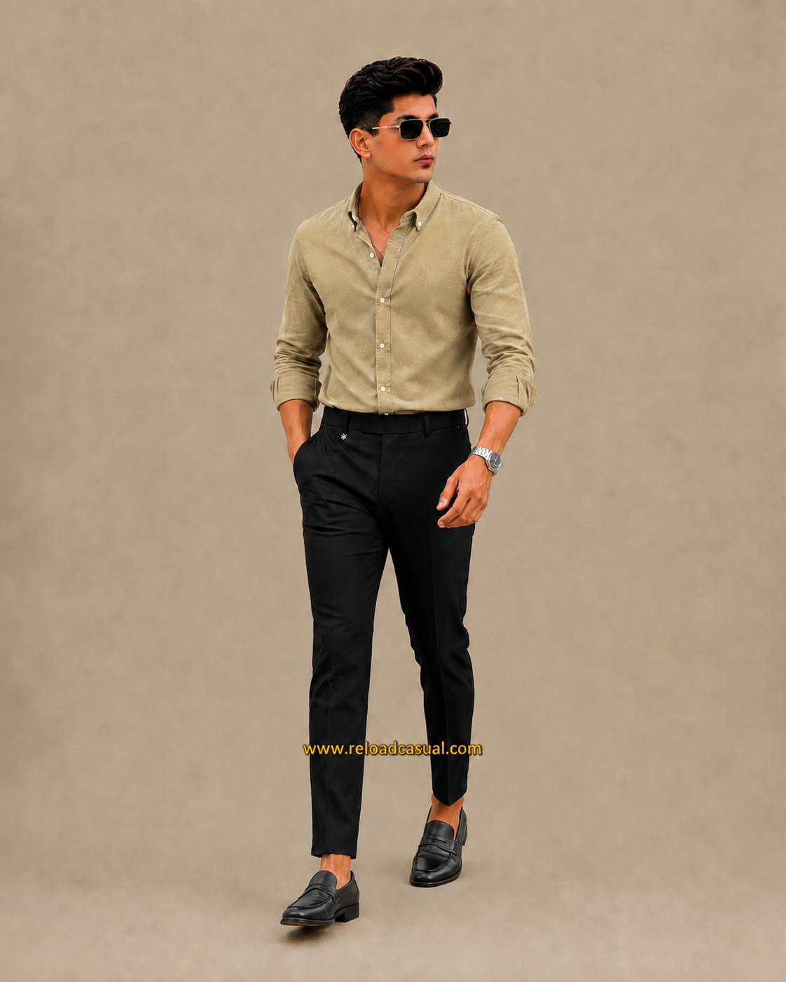 Men's Oxford Breathable Shirt + Hidden Zip Pocket Pant Combo