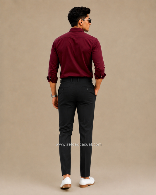 Men's Breathable Shirt + Modern Slim Fit Lachka Pant Combo