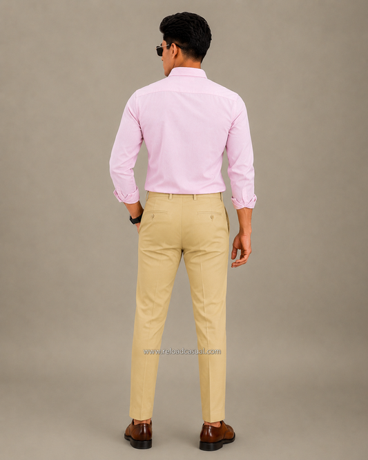 Men's Breathable Shirt + Modern Slim Fit Lachka Pant Combo
