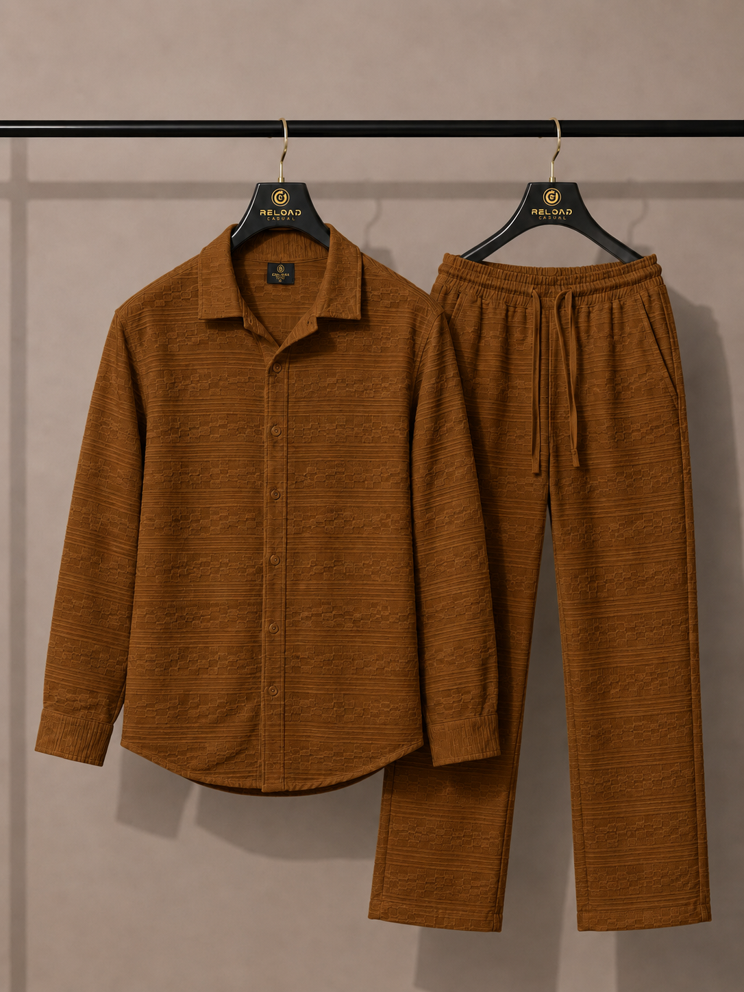 Men's Linear Texture Stylish Tracksuit