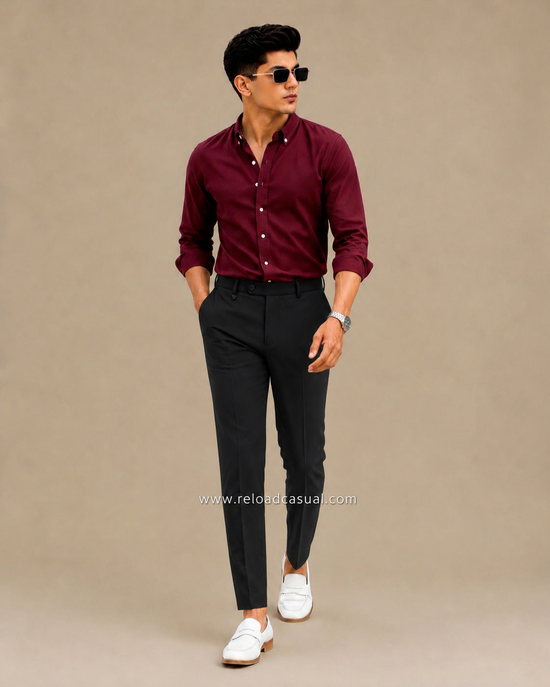 Men's Breathable Shirt + Modern Slim Fit Lachka Pant Combo