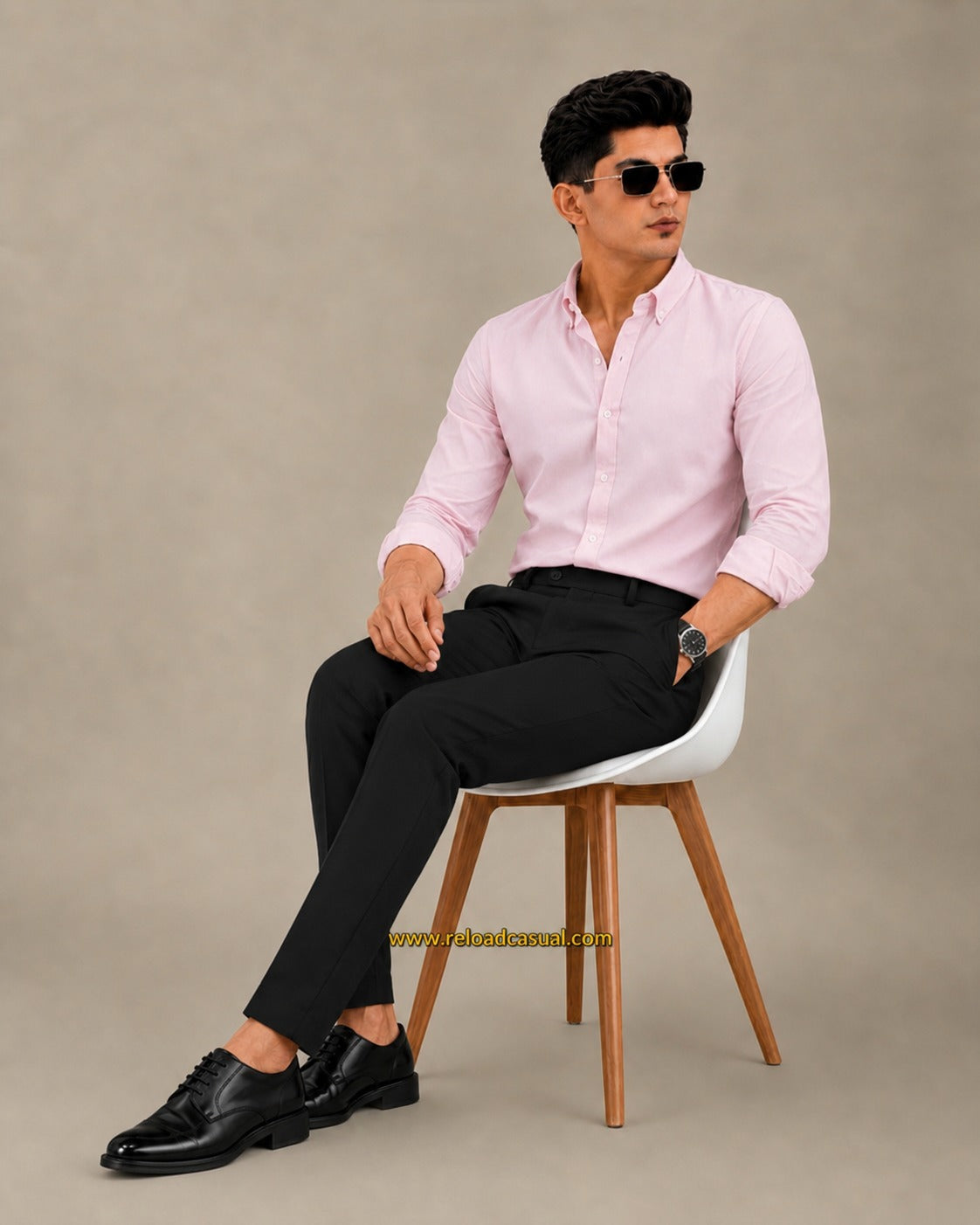 Men's Breathable Shirt + Modern Slim Fit Lachka Pant Combo