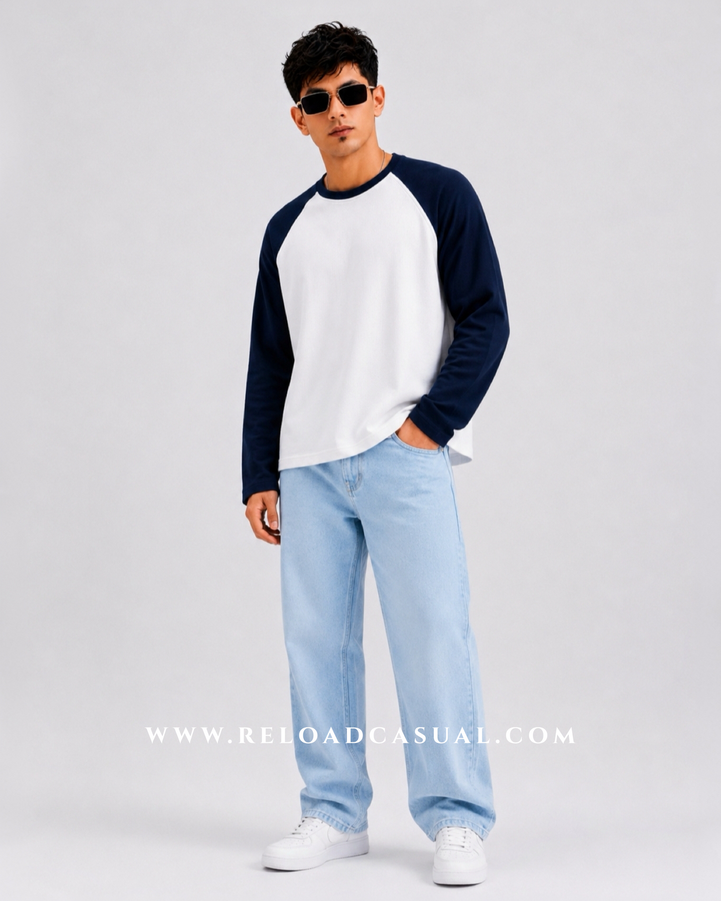 Waffle Knit Boxy Fit Full Sleeve T-Shirt
