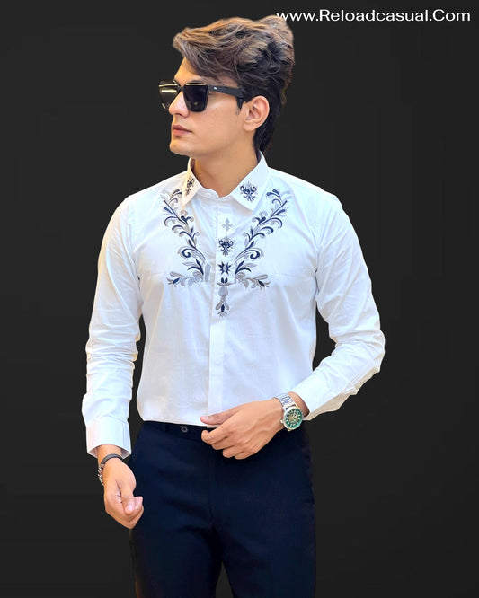 Embroidered Placket Shirt