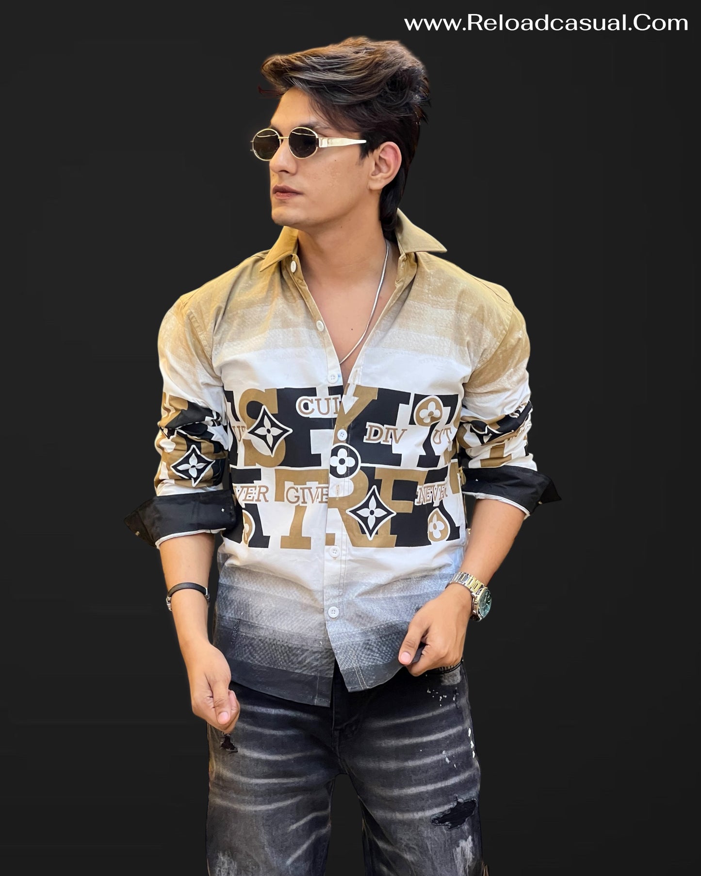 Never Give Up Casual Shirt