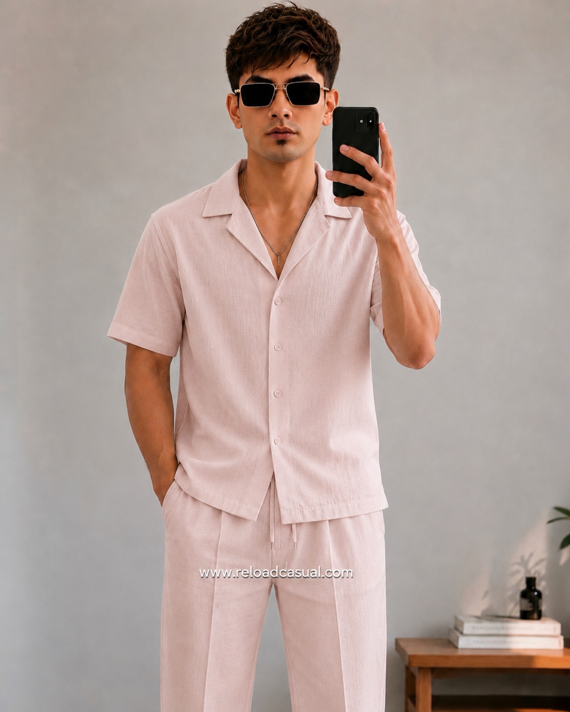 Men's Premium Slub Linen Cord-Set