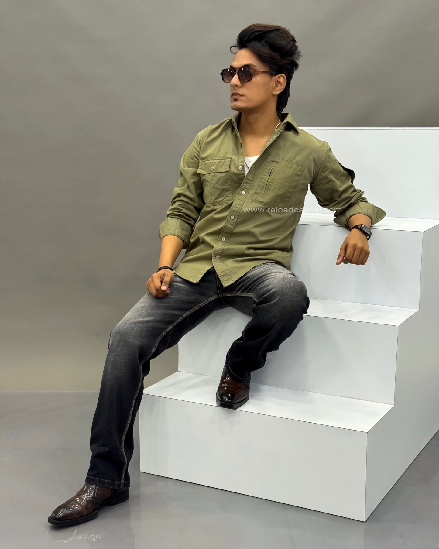 Cotton Twill Dual Pocket Shirt