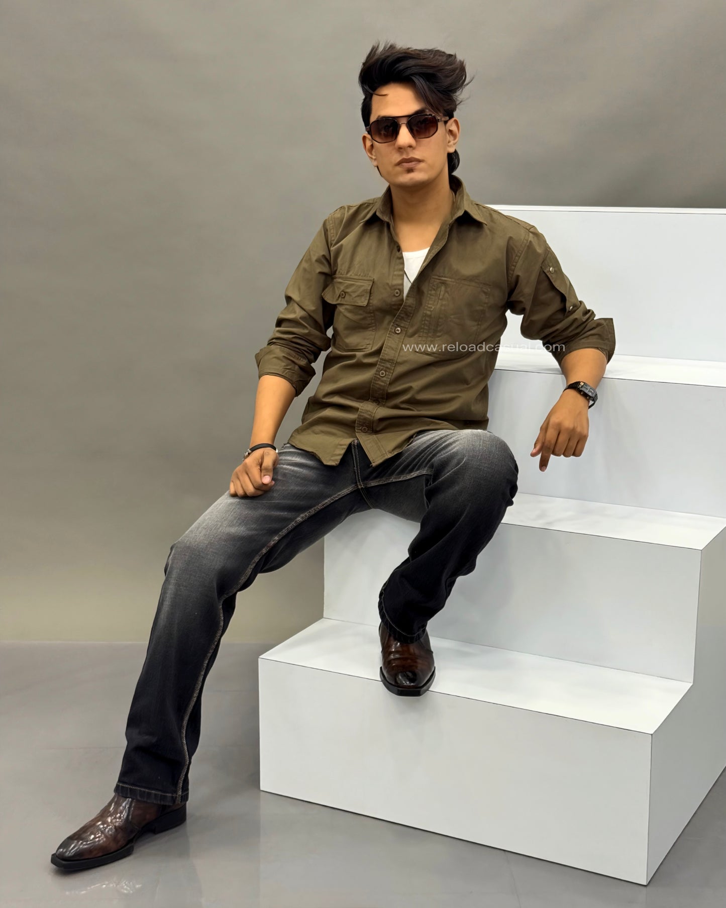 Cotton Twill Dual Pocket Shirt