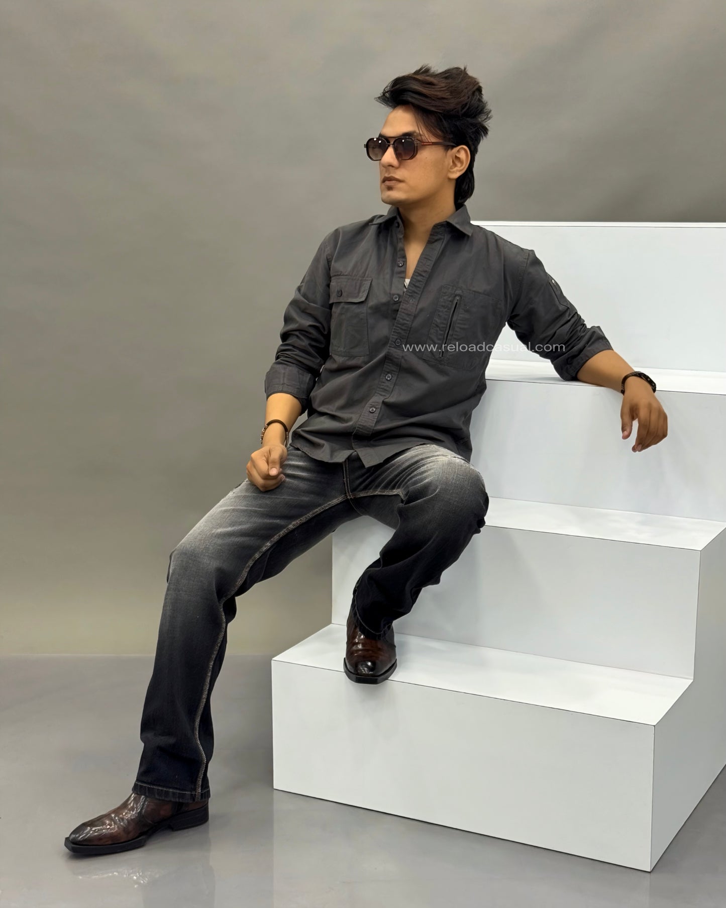 Cotton Twill Dual Pocket Shirt