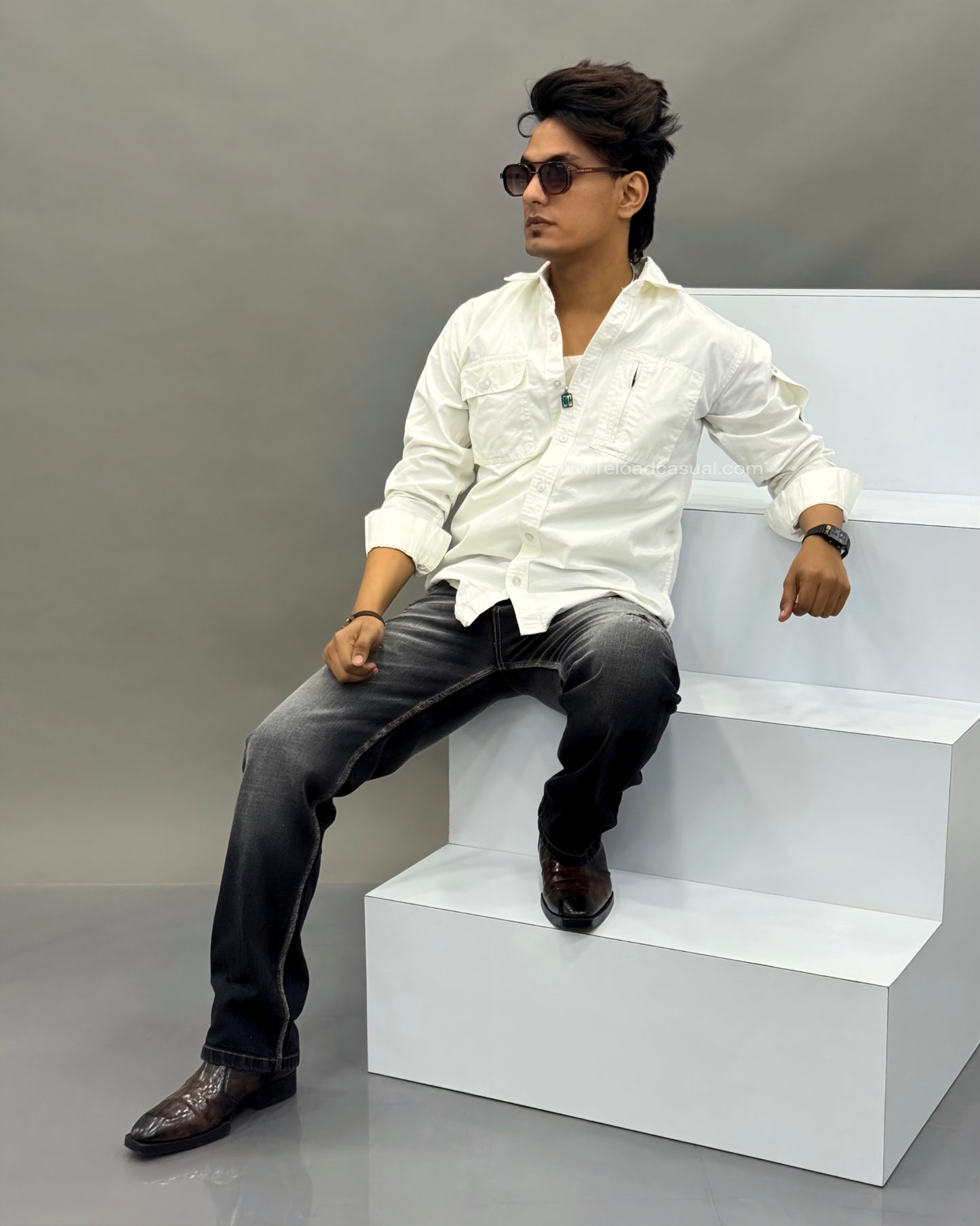 Cotton Twill Dual Pocket Shirt