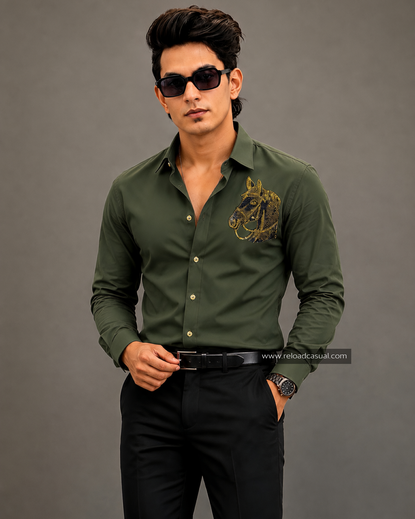 Elite Arabian Horse Head Diamond Lachka Shirt