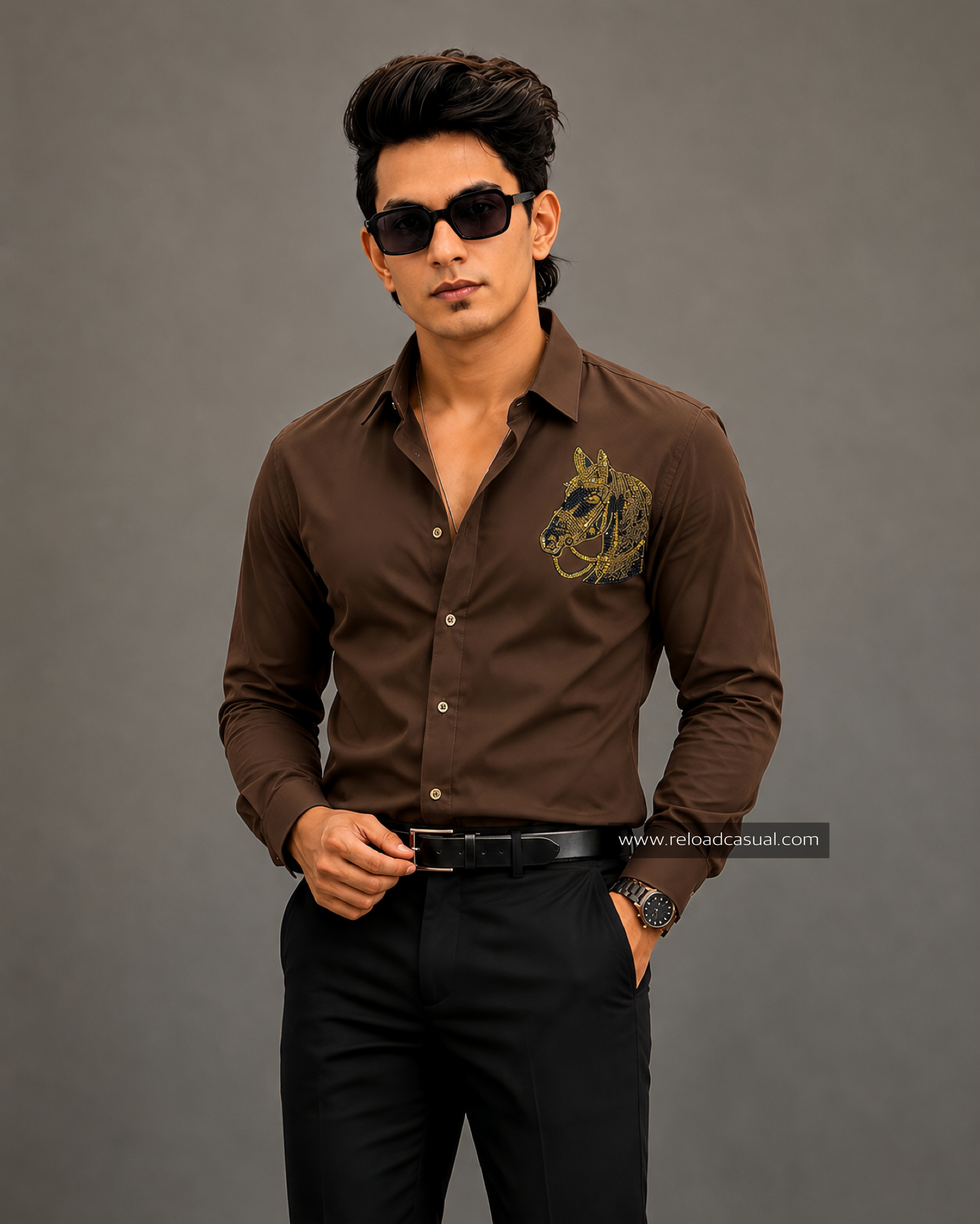 Elite Arabian Horse Head Diamond Lachka Shirt